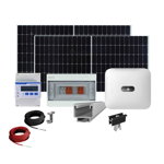 Sistem Fotovoltaic complet cu montaj si dosar prosumator inclus 8 kWp, invertor trifazat hibrid Huawei si 18 panouri Canadian Solar, montaj pe acoperis inclinat, Canadian Solar