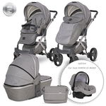 Carucior set rimini premium, cos landou separat, grey black, Lorelli