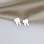 Cercei dinte - Argint 925 - inchidere surub, Chic Bijoux