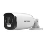 Kit Camera supraveghere exterior Hikvision TurboHD ColorVu DS-2CE12HFT-F28, 5 MP, lumina alba 40 m, 2.8 mm + alimentator, HikVision
