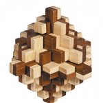 Joc logic IQ din lemn bambus 3D Iceberg, Fridolin, 8-9 ani +, Fridolin