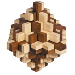 Joc logic IQ din lemn bambus 3D Iceberg, Fridolin, 8-9 ani +, Fridolin