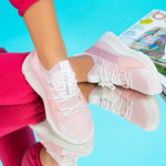 Pantofi Sport, culoare Roz, material Textil - cod: P6513, Aly