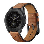 Curea piele Tech-Protect Leather compatibila cu Samsung Galaxy Watch 4/5/5 Pro/6 40/42/44/45/46mm Brown, TECH-PROTECT