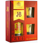 Pachet Whisky J&B Rare, 0.7L + 2 pahare