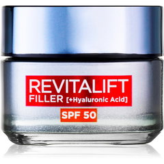 Crema antirid cu acid hialuronic si SPF 50 Revitalift Filler, 50 ml, L'Oreal Paris