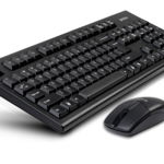 Kit wireless mouse si tastatura USB negru 3100N A4Tech