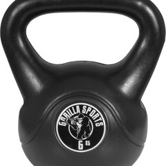 Kettlebell Gorilla Sports, umplut cu ciment, 18 kg