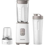 Miniblender Philips Collection Cu Multi-tocator, Putere 350 W, Recipient On-the-go, Sistem Anti-alunecare, Complet Lavabil, Viteza21080 – 28520 Rpm, Gri/negru, PHILIPS