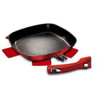 Berlinger Haus BH-1947 Metallic Line Burgundy Edition Grill pan with removable handle 28cm with washer BH-1947