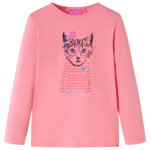 Tricou cu mâneci lungi pentru copii, roz, 104, vidaXL