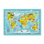 Puzzle harta animalelor lumii 80 piese Dodo