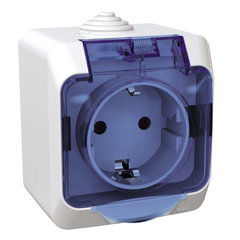 Priza Schneider model Schuko cu protectie IP54 impotriva apei si a prafului
