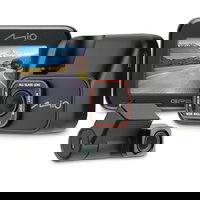 Camera video auto duala Mio MiVue C588T, Senzor Sony Starvis CMOS, Full HD, Alerta radar fix, Negru