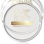 Eveline All Day Ideal Stay Matt Finish & Fix pudră presată 1 buc, EVELINE