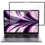 Tempered Glass Full Cover compatibila cu MacBook Air 13 inch 2022 Black, Spigen
