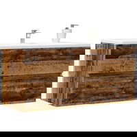 Dulap chiuveta vidaXL, stejar artizanal, 100x38,5x45 cm, lemn prelucrat, 18.15 Kg