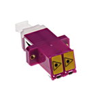 Premium LC-Duplex Coupling MM Polymer case Violett, Schrack