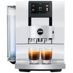 JURA Espressor de cafea JURA automat Z10 Diamond White, 1450W, 32 bauturi, One Touch, Afisaj color, WiFi Connect, Alb, 15bar, 2.4L, JURA