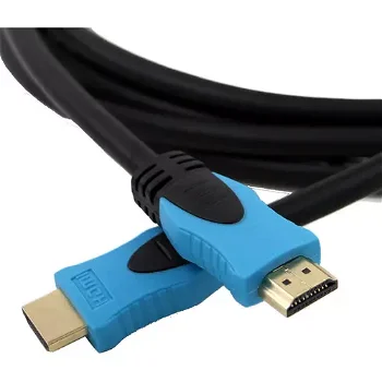 Cablu de date Lanberg CA-HDMI-20CU-0150-BK, HDMI tata/ HDMI tata V2.0 4K, 15 m, negru/albastru, Lanberg