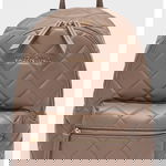Valentino Bags, Rucsac de piele ecologica cu model matlasat Ocarina, Auriu, Roz prafuit