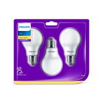 Set 3 becuri led Philips, E27, 75W, 1055 lumeni, Philips