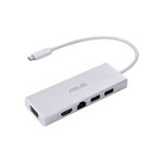 HUB USB ASUS DONGLE OS200, 2 x USB3.0, 1 x VGA, 1 x HDMI, 1 x RJ45 (Alb), ASUS