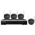 Sistem supraveghere IP WiFi exterior Hikvision NK44W0H(D), 4 camere IP, 4 MP, IR 30 m, 2.8 mm, microfon, HikVision