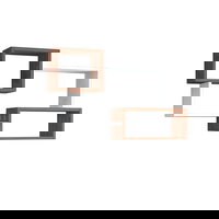 Raft de perete Cadelin, 87 x 22 x 54 cm, Wenge/Alb, 