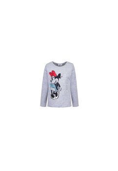 Bluza bumbac, Fashionista, Minnie Mouse, gri, Disney