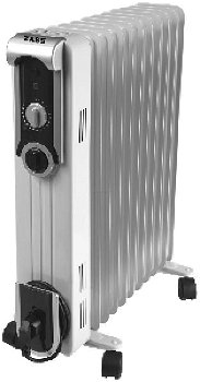 Calorifer electric Zass ZR 13 SL, 2500 W, 13 elementi, termostat reglabil, Alb