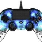 Controller cu fir Nacon Light pentru Playstation 4, Albastru, Nacon