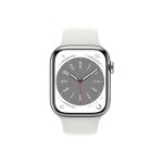 Smartwatch Apple Watch 8 GPS + Cellular 45mm Carcasa Silver Stainless Steel Case White Sport Band, Apple