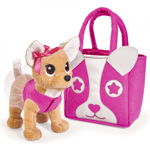 Jucarie de plus Simba Catel Chi Chi Love Puppy 20 cm cu geanta, 