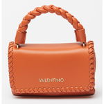 Valentino Bags, Geanta de piele ecologica cu maner impletit Varsavia, Portocaliu mandarina