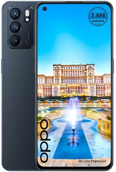 Smartphone Oppo Reno 6, 128GB, 8GB RAM, Dual SIM, 5G, 4-Camere, Stellar Black, Oppo