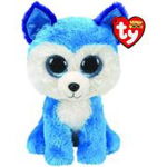 Catelus de plus Husky Ty, albastru, 24 cm, 
