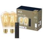 WIZ Pachet 2 Becuri LED inteligente vintage (decorative) Connected Filament Gold ST64