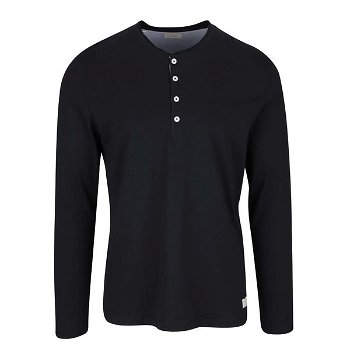 Bluza neagra Selected Homme Niklas din bumbac, Selected Homme