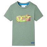 Tricou pentru copii cu mâneci scurte, kaki, 92, vidaXL