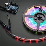 NeoPixel Digital RGB LED Strip - Negru 30 LED - Banda leduri - 1m, Adafruit