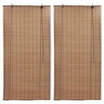 vidaXL Jaluzele din bambus tip rulou, 2 buc., maro, 100 x 160 cm, vidaXL