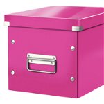 Cutie pentru depozitare, roz, Leitz Click & Store Cub Medie
