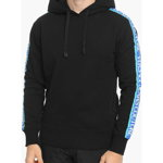 Versace Couture Contrasting Band Tape Regular Fit Hoodie Black