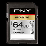 Card de memorie PNY PRO Elite SDXC 64GB Class 10 UHS-1 U3