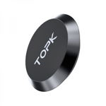 Suport auto / universal magnetic TOPK pentru telefon / chei / notite prindere cu nano-adeziv negru