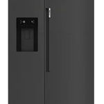 Frigider Side By Side Beko GN162341XBRN, 571 L, NeoFrost Dual Cooling, HarvestFresh, Compresor inverter, Ice fall, Dozator de apa, Display touch control, Clasa E, 179 cm, Dark Inox