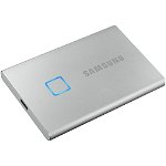 SSD extern Samsung T7 Touch portabil 500GB USB 3.1 Argintiu