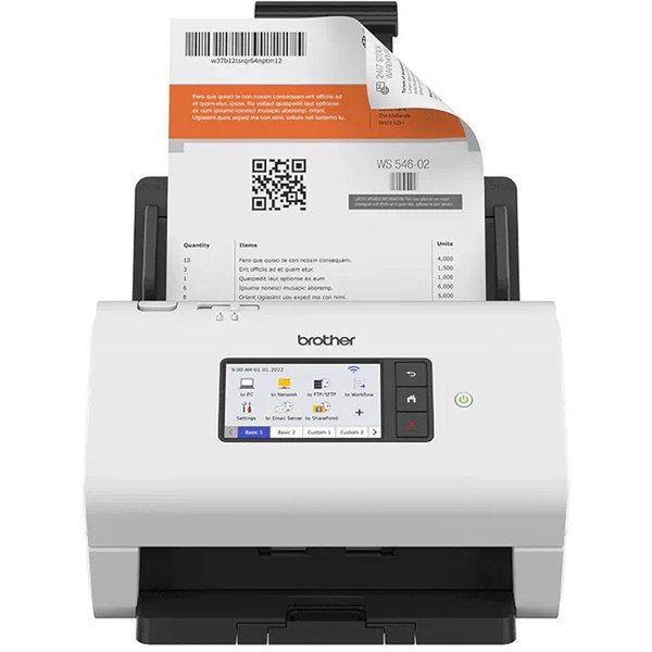 Scaner BROTHER ADS-4900W, A4, USB, Retea, Wi-Fi, alb