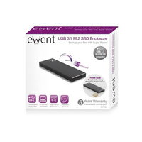 Cutie Externă Ewent EW7023 SSD M2 USB 3.1 Aluminiu, Ewent